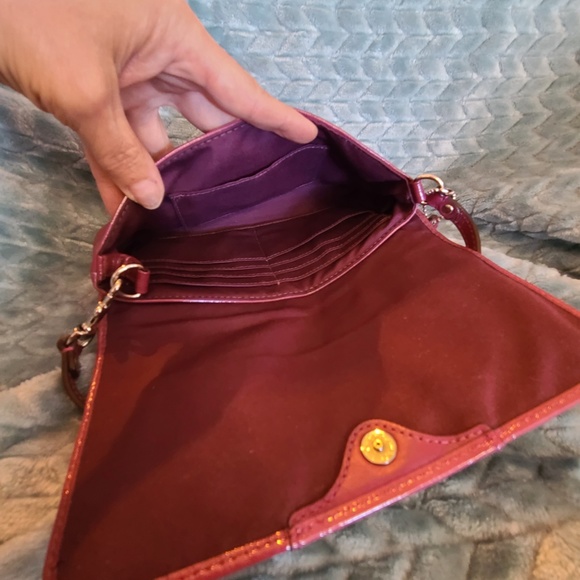 Coach Fuchsia Patent Leather Clutch EUC SOLD - Picture 11 of 13